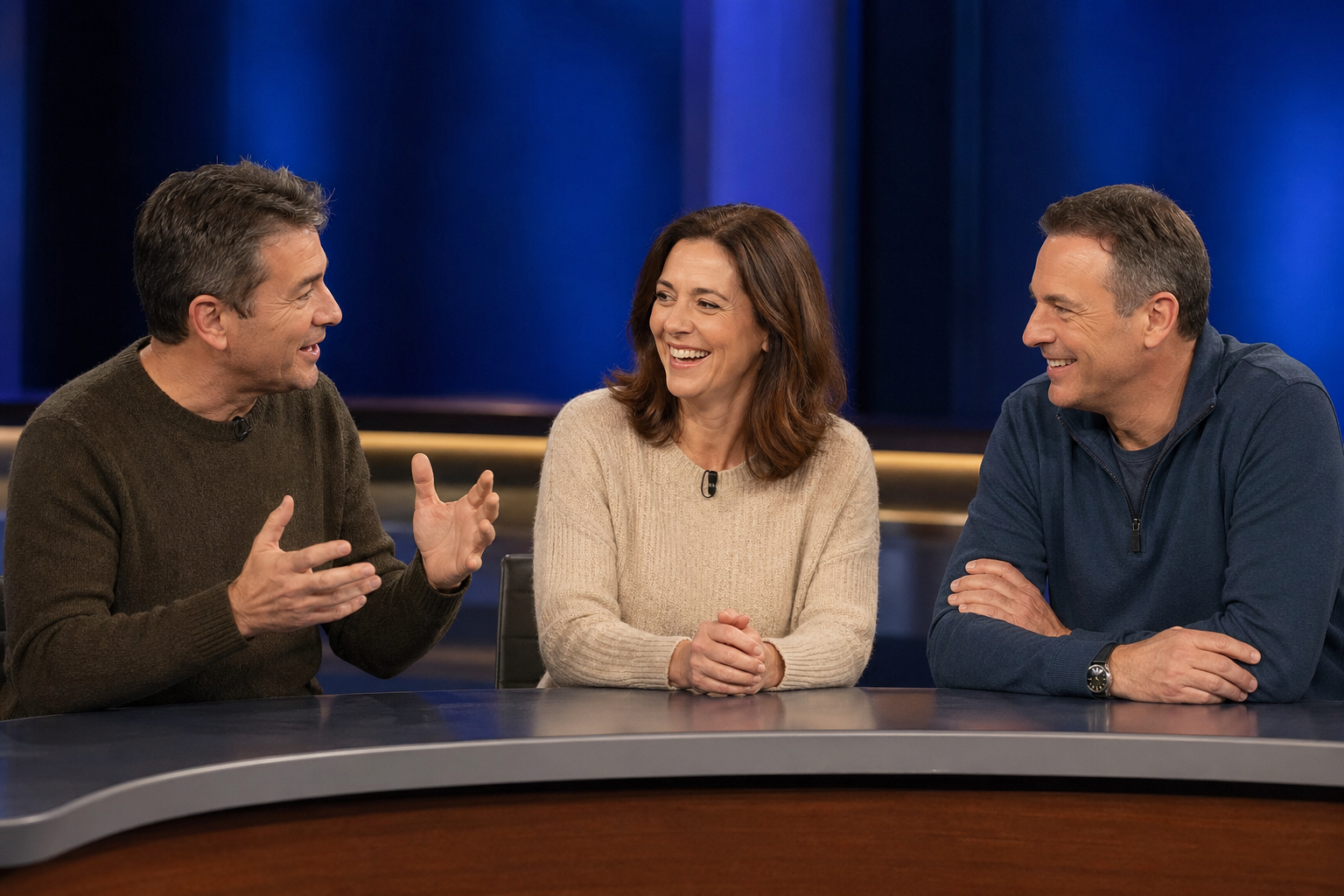 TV studio broadcast, live television moments
